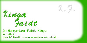 kinga faidt business card